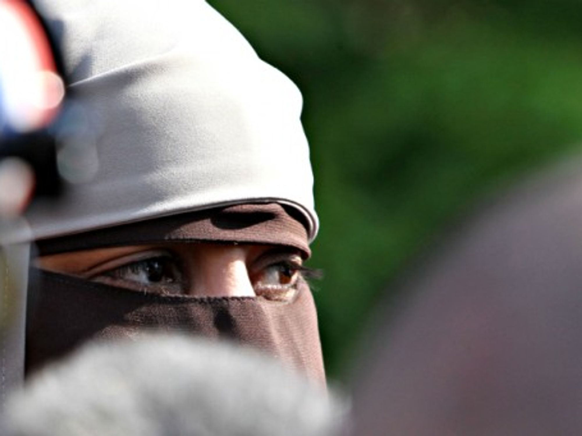 A woman wearing a niqab in France