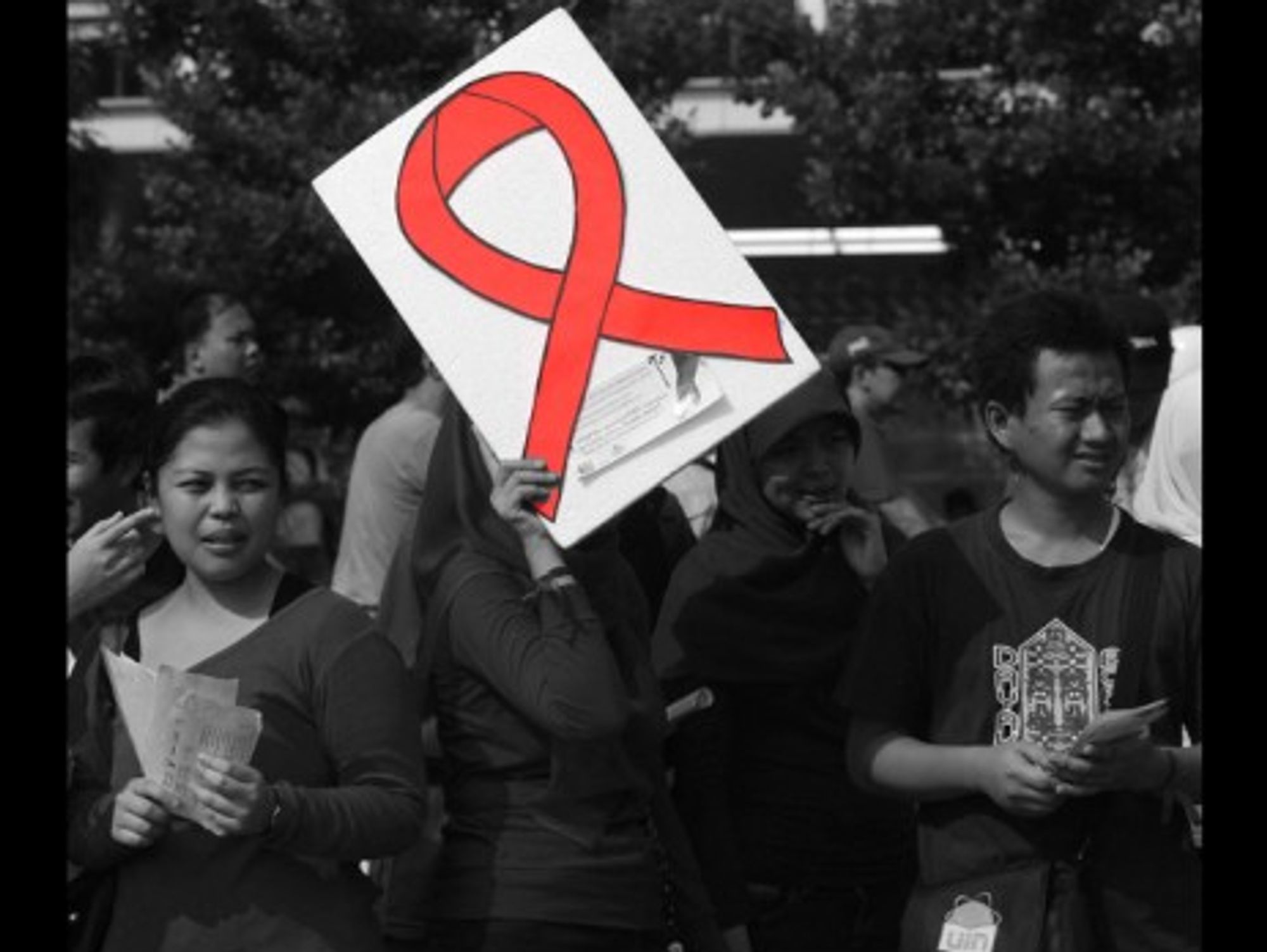 A World AIDS Day rally in Jakarta