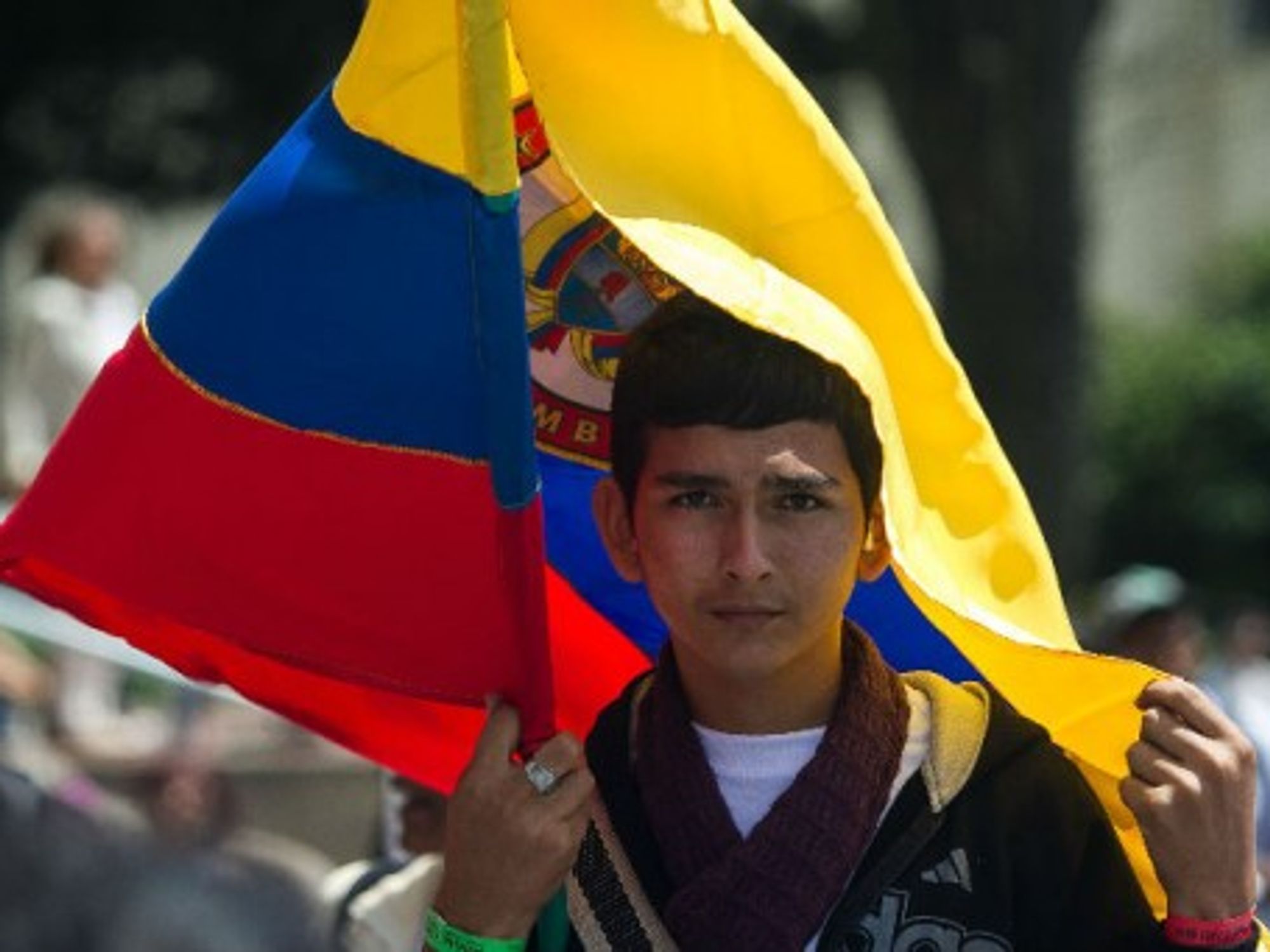 A young Colombian during the ''March for Peace'' in Bogota, on Apr. 9, 2013.