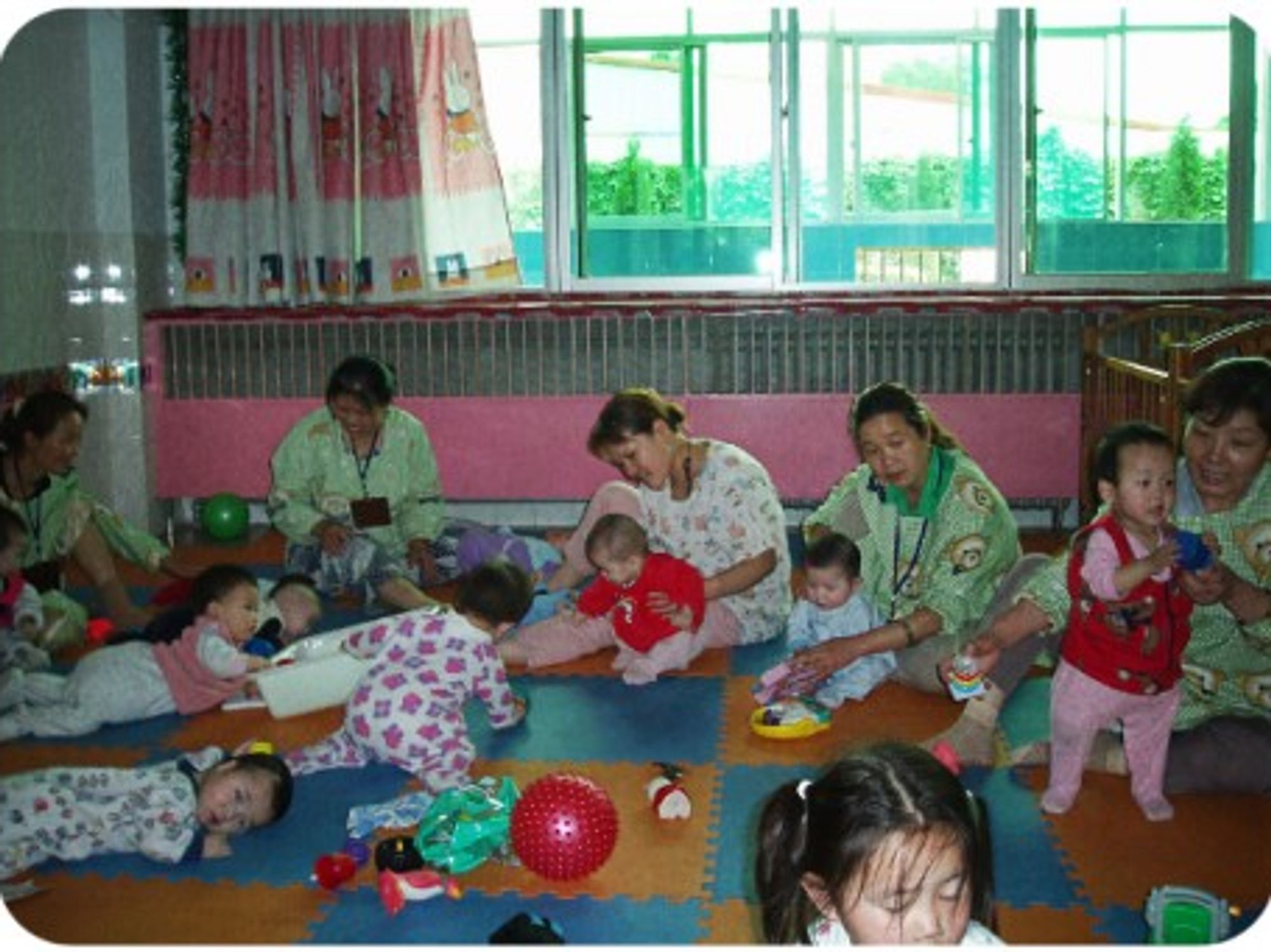 Abandoned babies at an orphanage in Xi'an, China