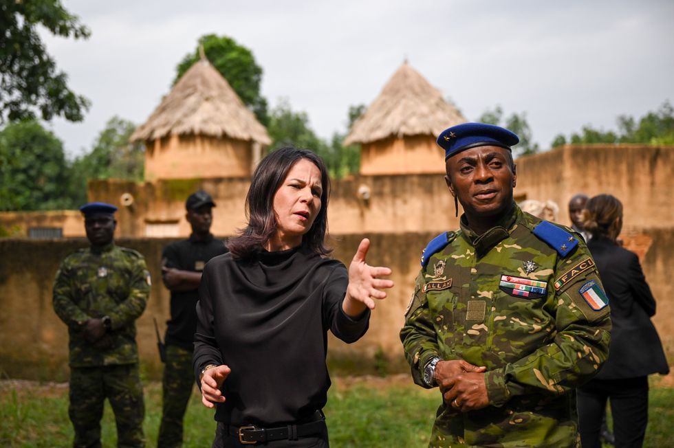 Abidjan: Annalena Baerbock , Federal Minister for Foreign Affairs, speaks during a visit to the Academy for Combating Terrorism.