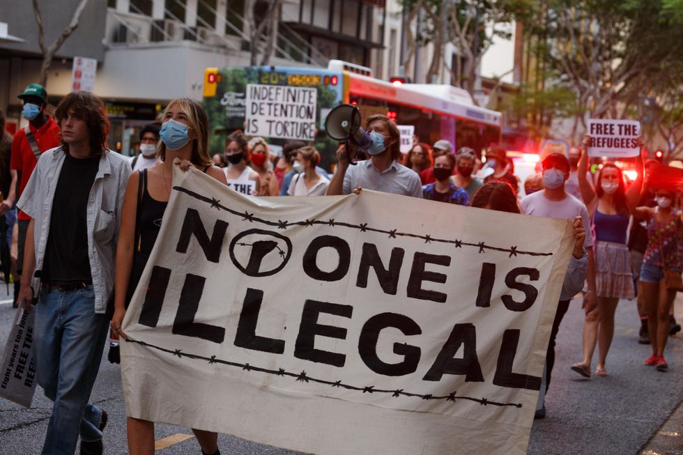 Activists in Brisbane to protest against the permanent detainment of refugees and asylum seekers in Australian-run and funded facilities