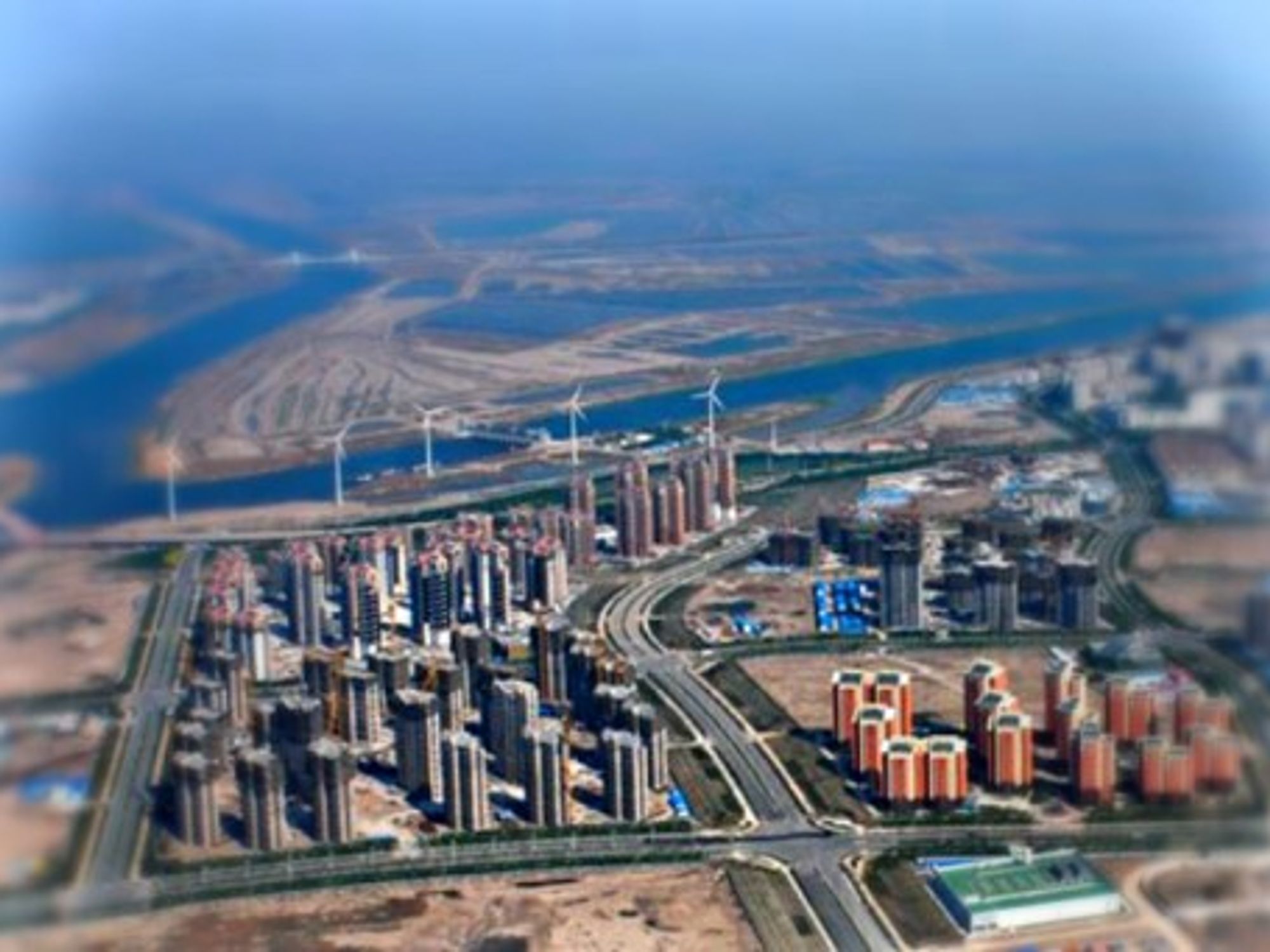 Aerial view of Sino Singapore Tianjin Eco-City