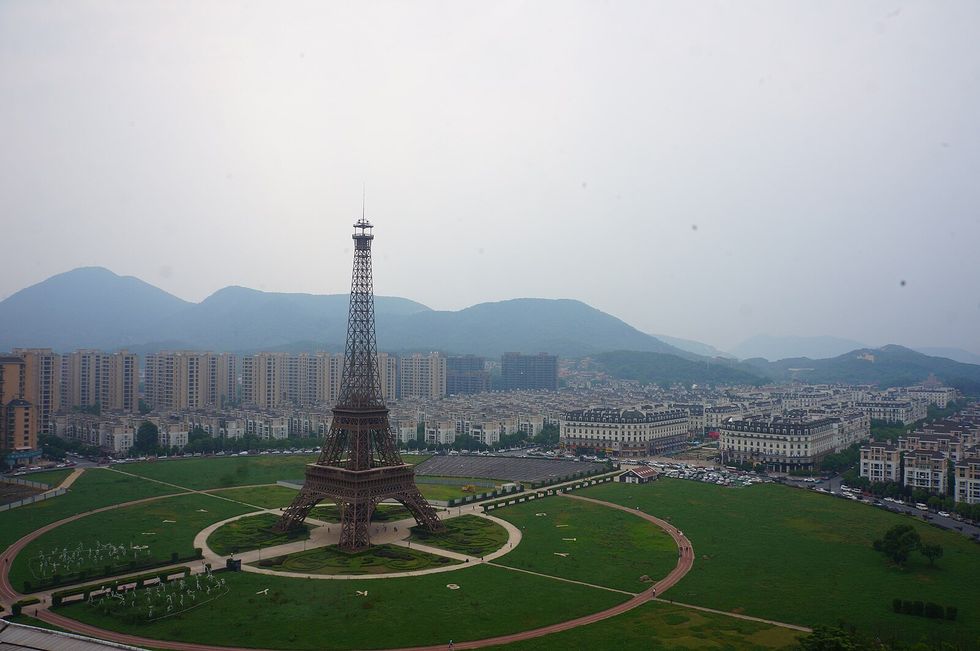 Aerial view of Tianducheng in 2018.​