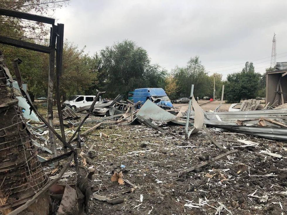 Aftermath of Russian missile attack on convoy