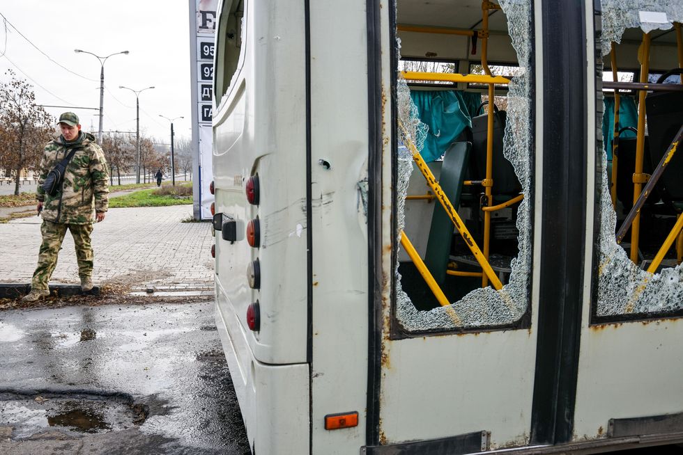 Aftermath of shelling in Donetsk
