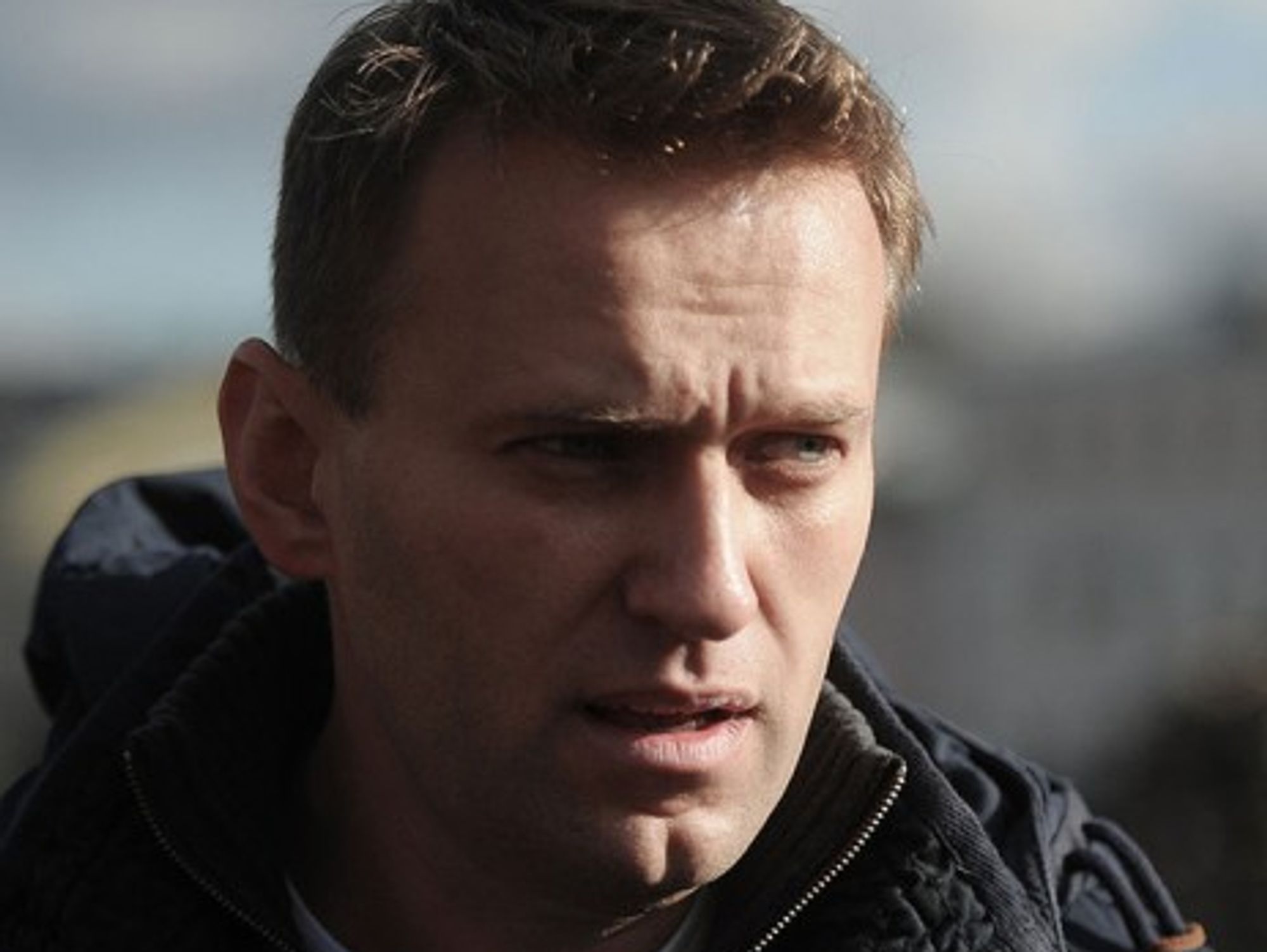 Aleksey Navalny at a protest in Moscow (Mitya Aleshkovskiy)
