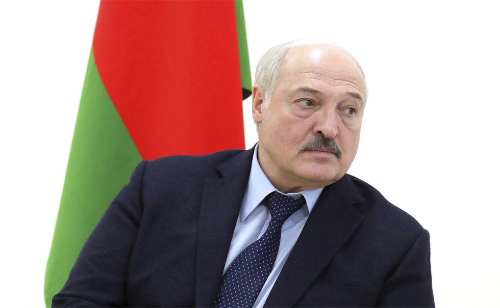 Alexander Lukashenko during meeting with Vladimir Putin