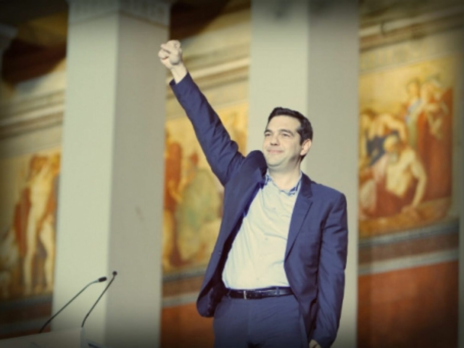 Alexis Tsipras in Athens after his January victory.