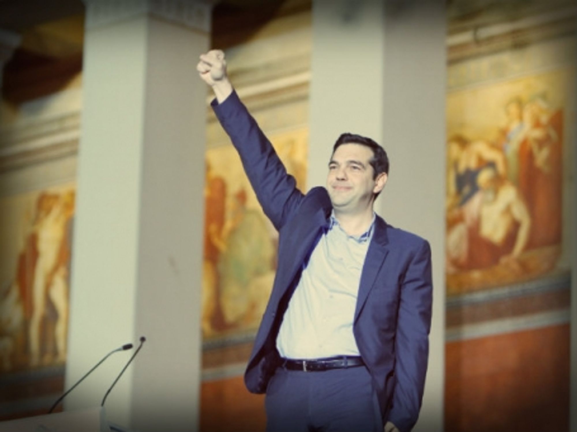 Alexis Tsipras in Athens after his January victory.