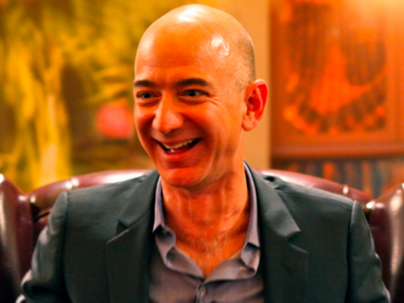 All smiles for Amazon founder Jeff Bezos