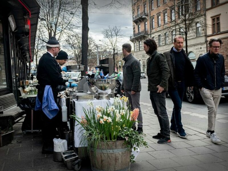 All together on the streets of Stockholm