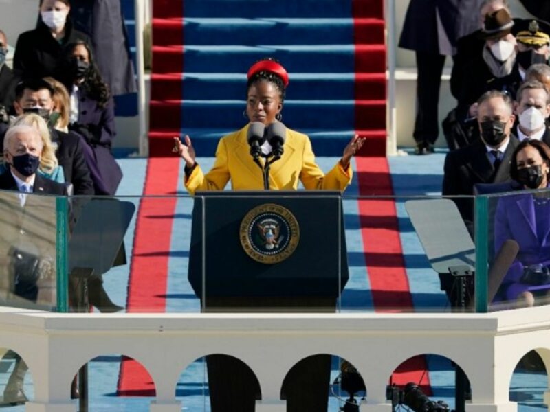 Amanda Gorman at the Biden-Harris inauguration on Jan. 20, 2021