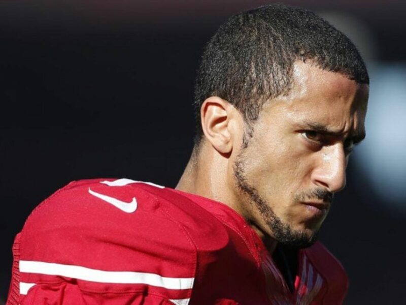 American football quarterback Colin Kaepernick is the committed face of Nike.