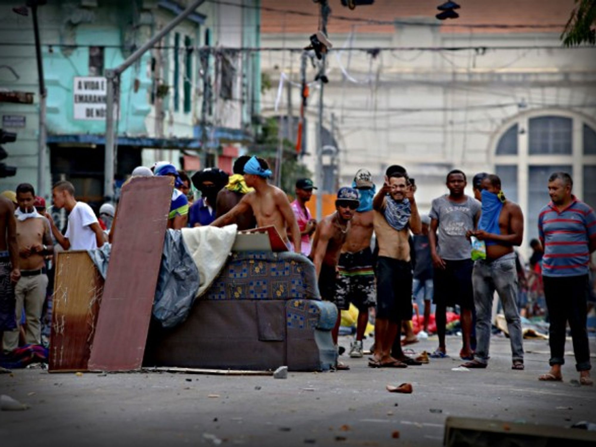 An altercation with police in the 'Crackland' of Sao Paulo in February