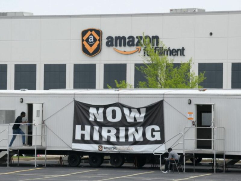 An Amazon Fulfillment Center in Kenosha, Wisconsin, days after over 30 employees tested positive for coronavirus.