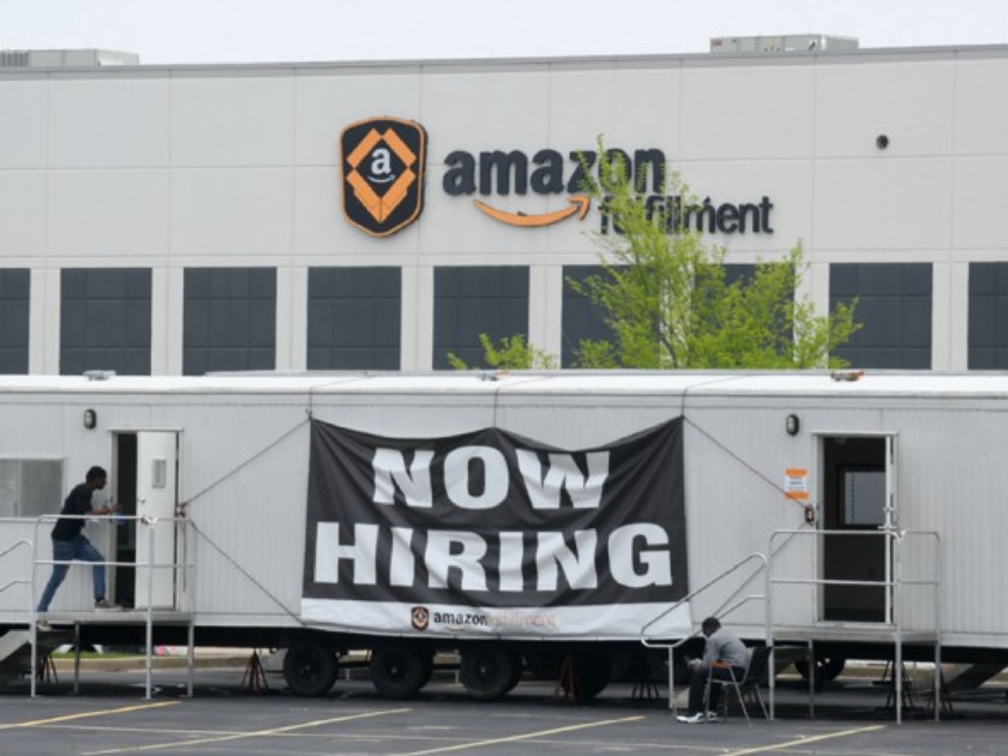 An Amazon Fulfillment Center in Kenosha, Wisconsin, days after over 30 employees tested positive for coronavirus.