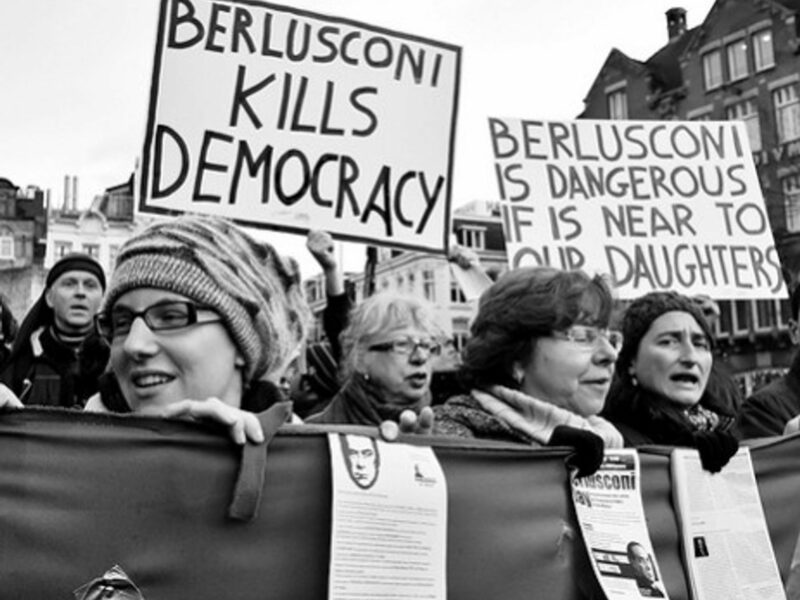 An anti-Berlusconi rally in Amsterdam in 2009 (Jos van Zetten)