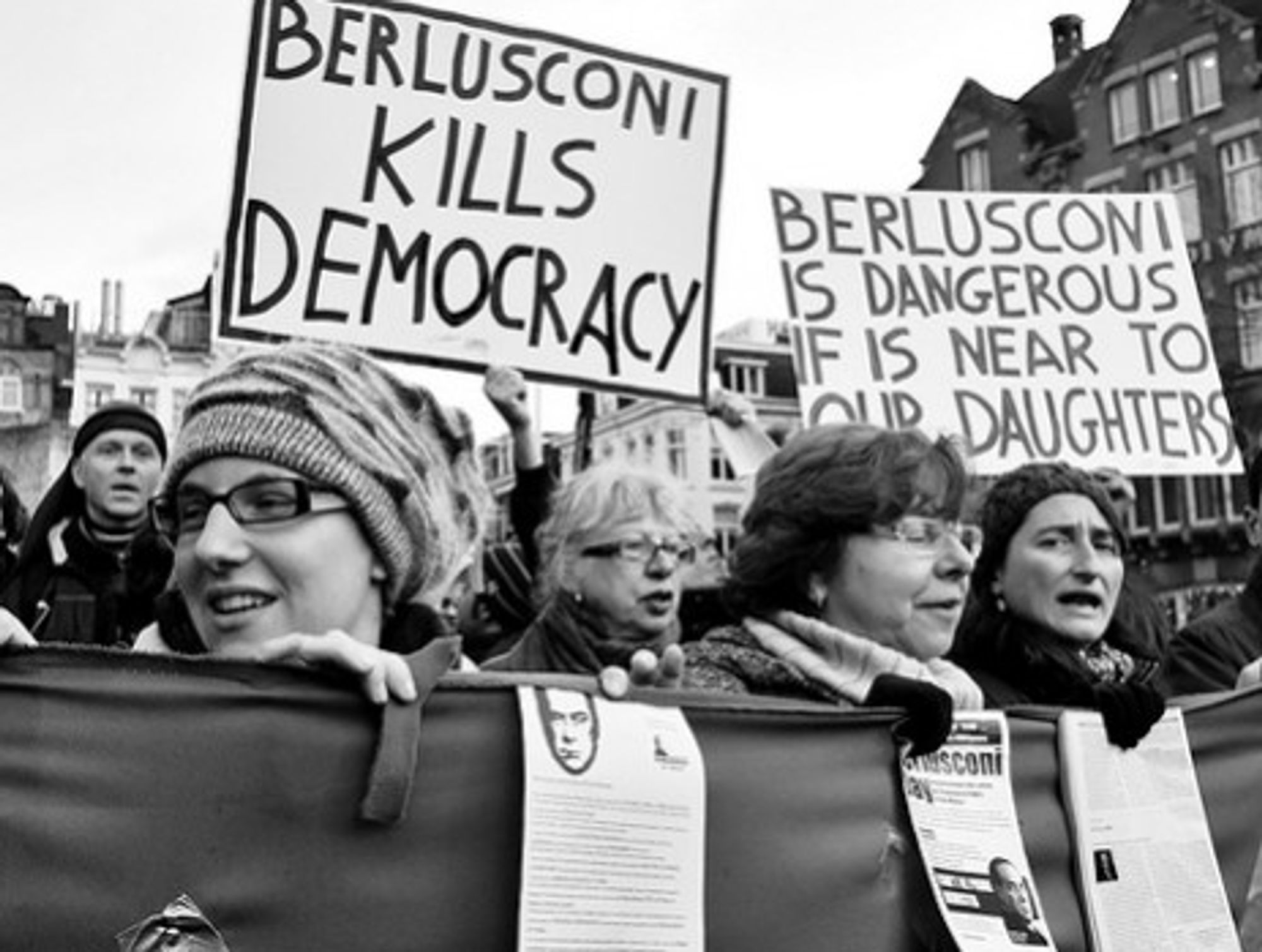 An anti-Berlusconi rally in Amsterdam in 2009 (Jos van Zetten)