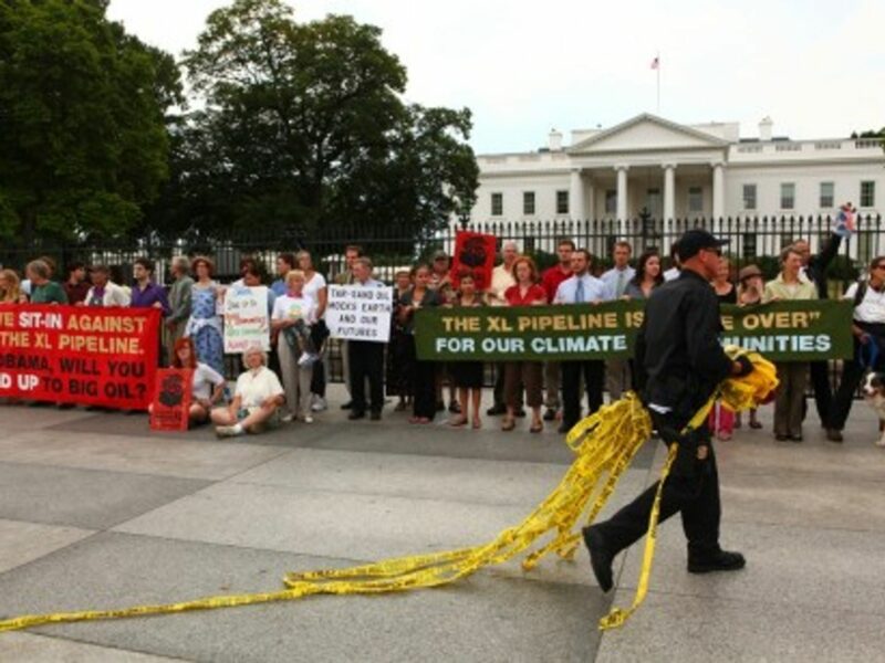 An anti-KXL protest held Aug. 25 in Washington (tarsandaction)