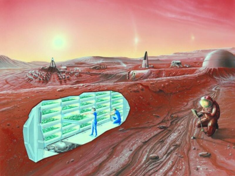An artist's conception of a Mars space colony (Wikipedia/NASA)