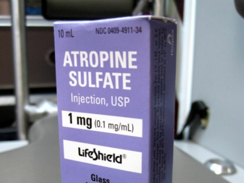 An atropine sulfate preparation