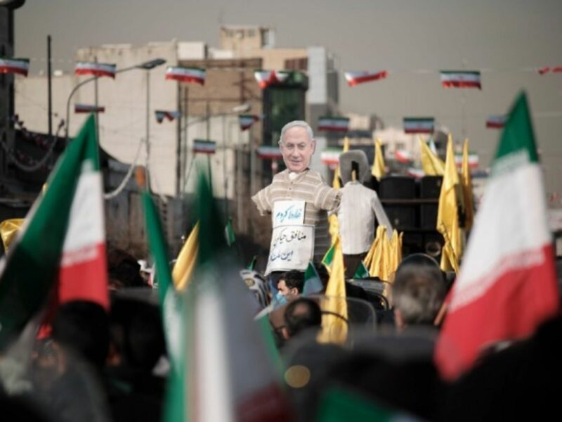 An effigy of Israeli PM Netanyahu at a Feb. protest in Iran