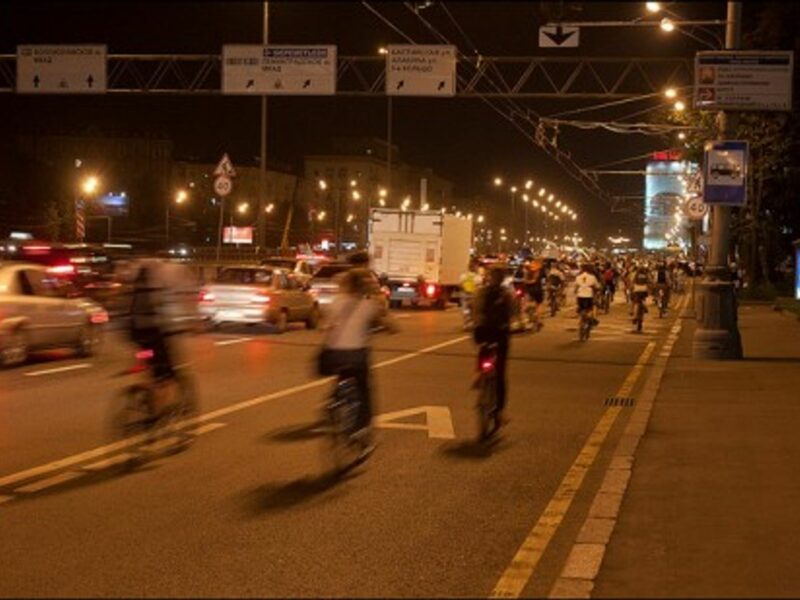 An evening ride in Moscow