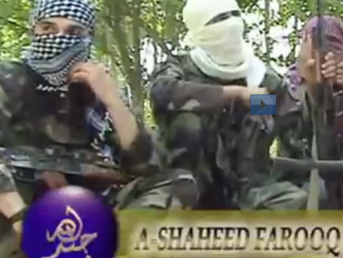 An image from the Islamic Movement of Uzbekistan video.