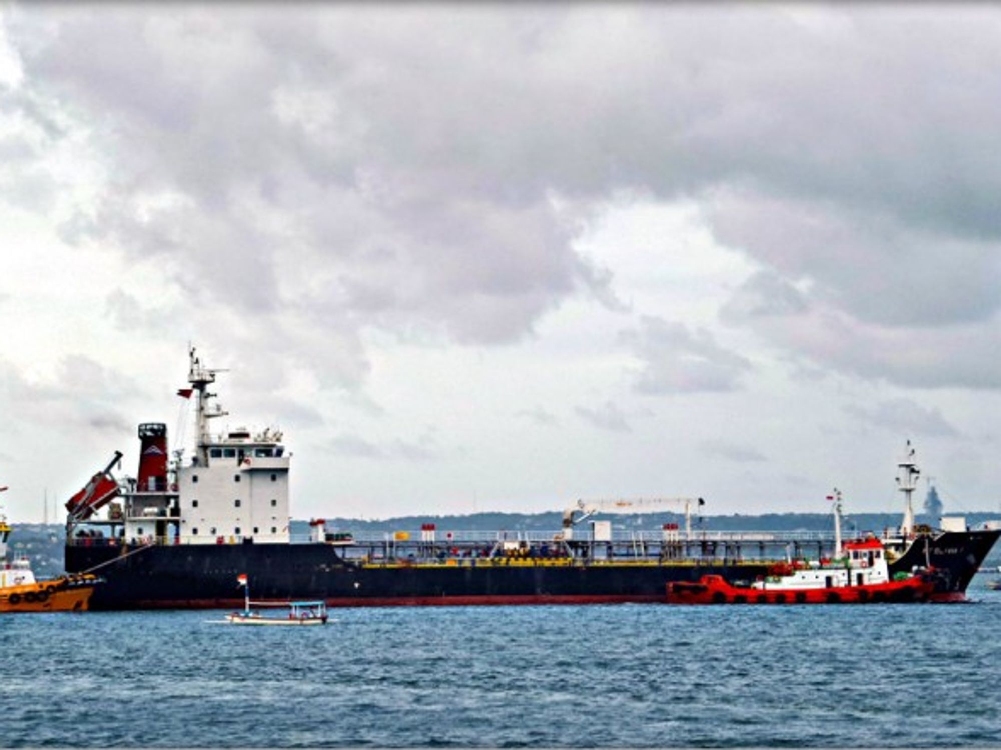 An Indonesian oil tanker