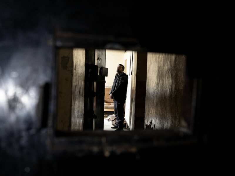 An inside view of the Mezzeh prison, near the Mezzeh Air Base and military airport in Mezzeh neighborhood, western Damascus, Syria, on Dec. 11, 2024. ​