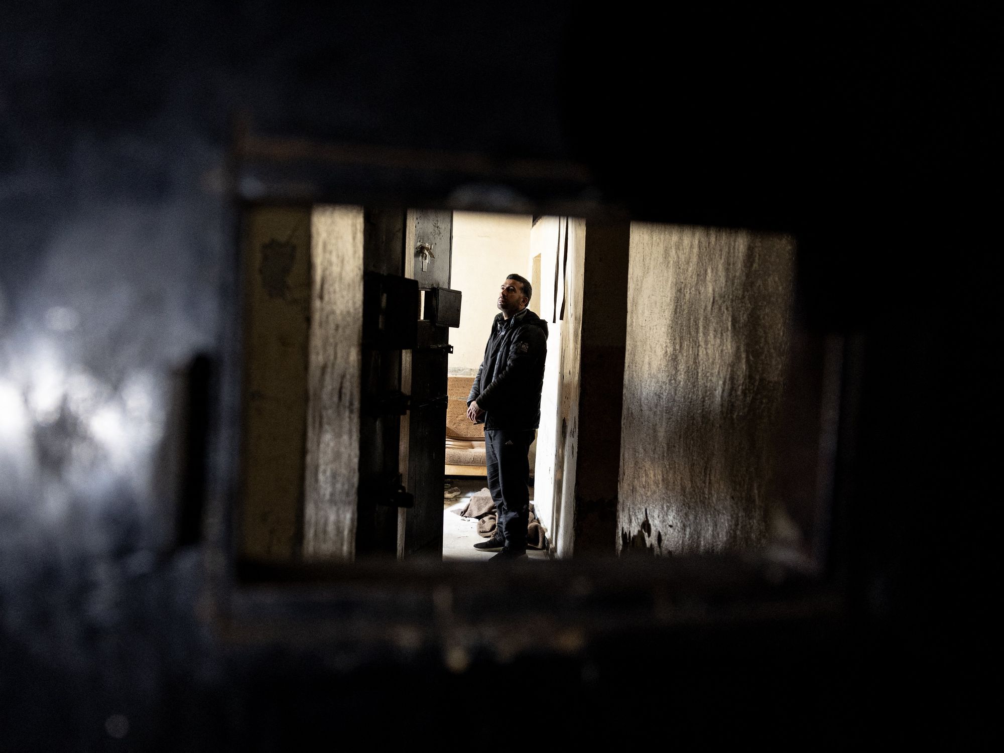 An inside view of the Mezzeh prison, near the Mezzeh Air Base and military airport in Mezzeh neighborhood, western Damascus, Syria, on Dec. 11, 2024. ​