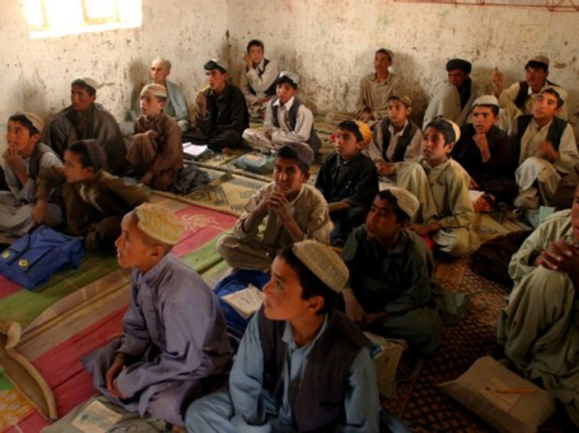 An Islamic class in a small school near Quetta, Pakistan.