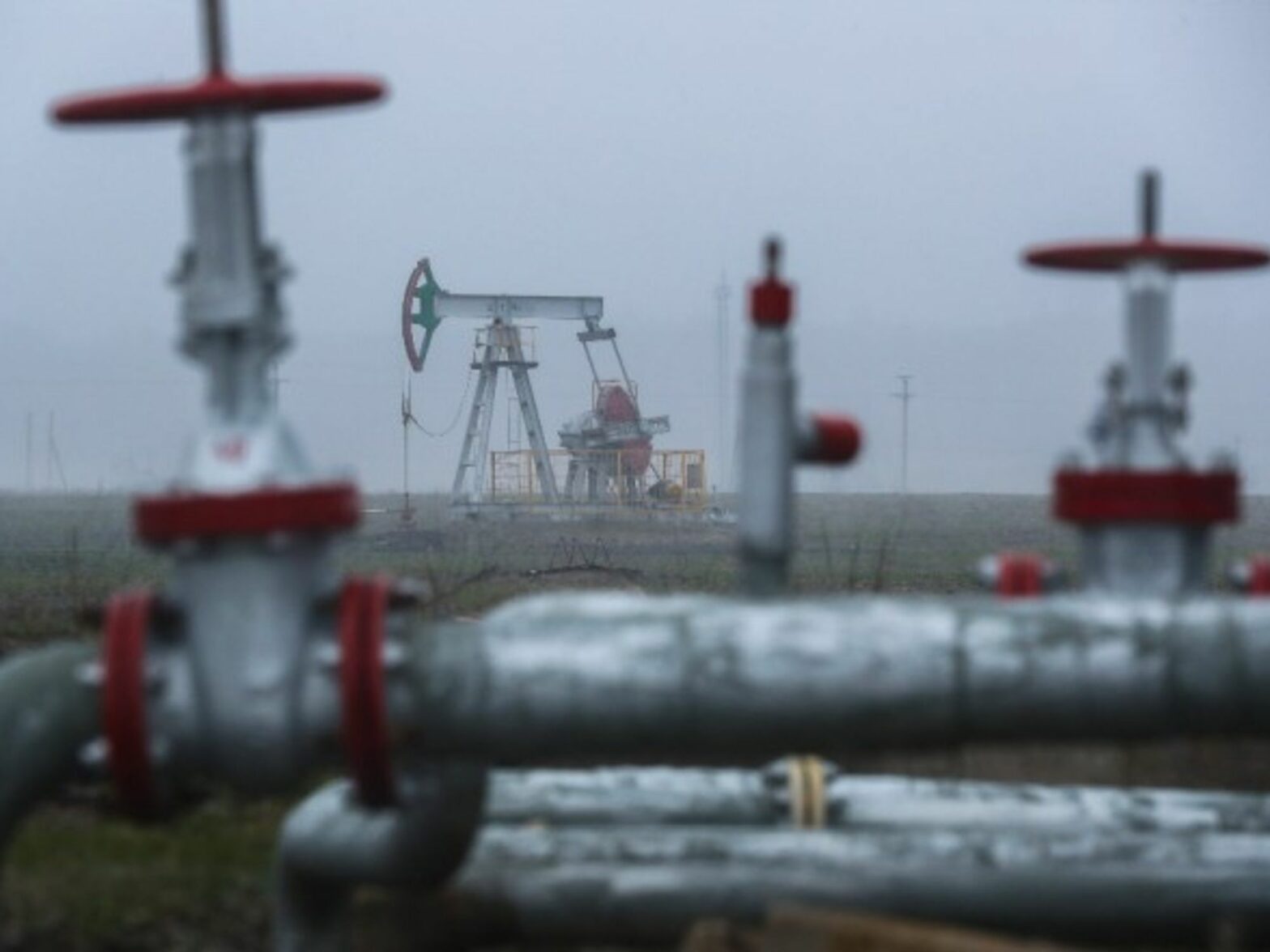 An oil pumpjack in the Republic of Tatarstan, Russia