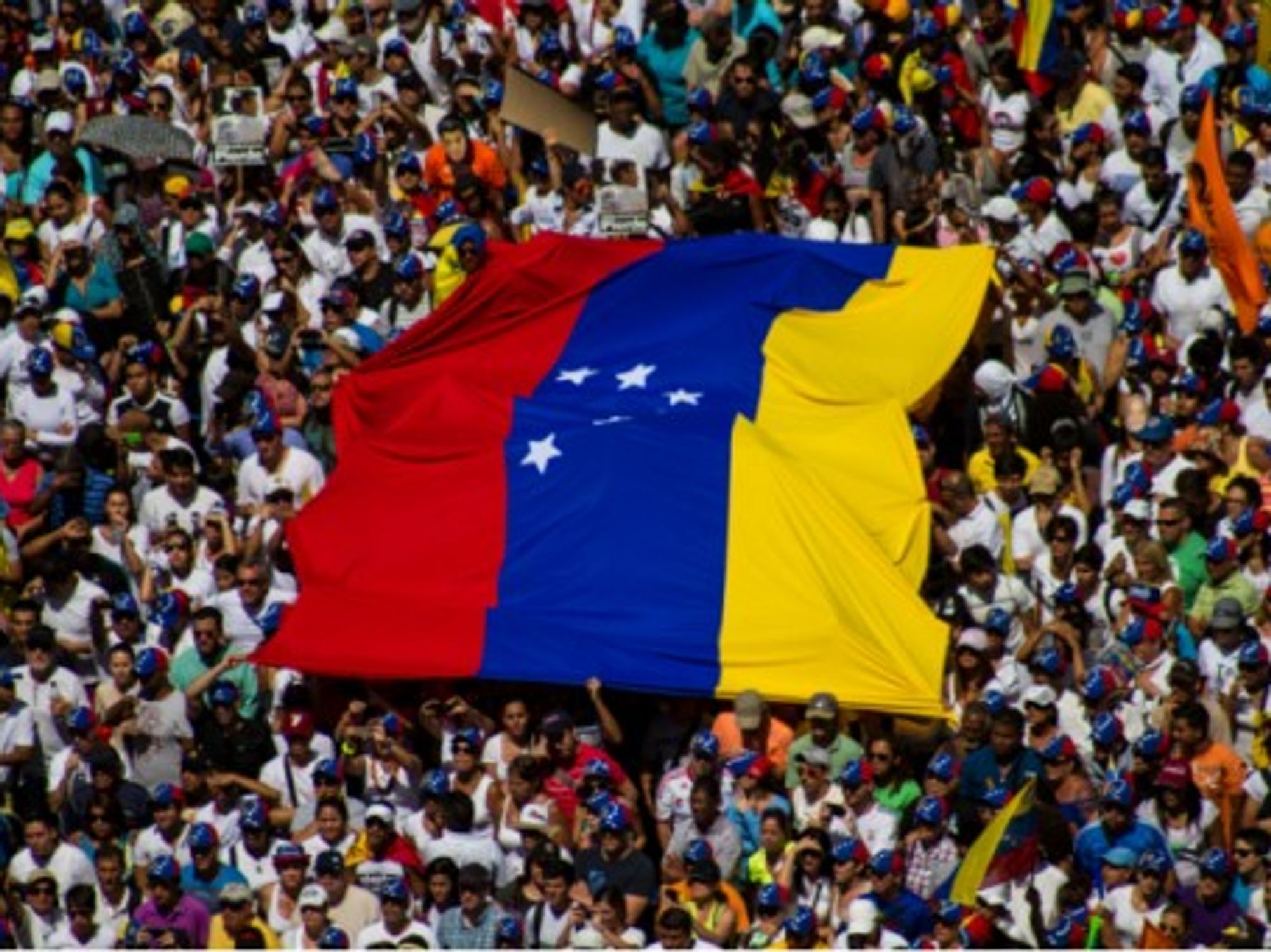 An opposition march in Caracas on March 23