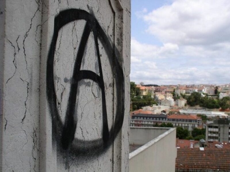 Anarchist graffiti in Lisbon, Portugal