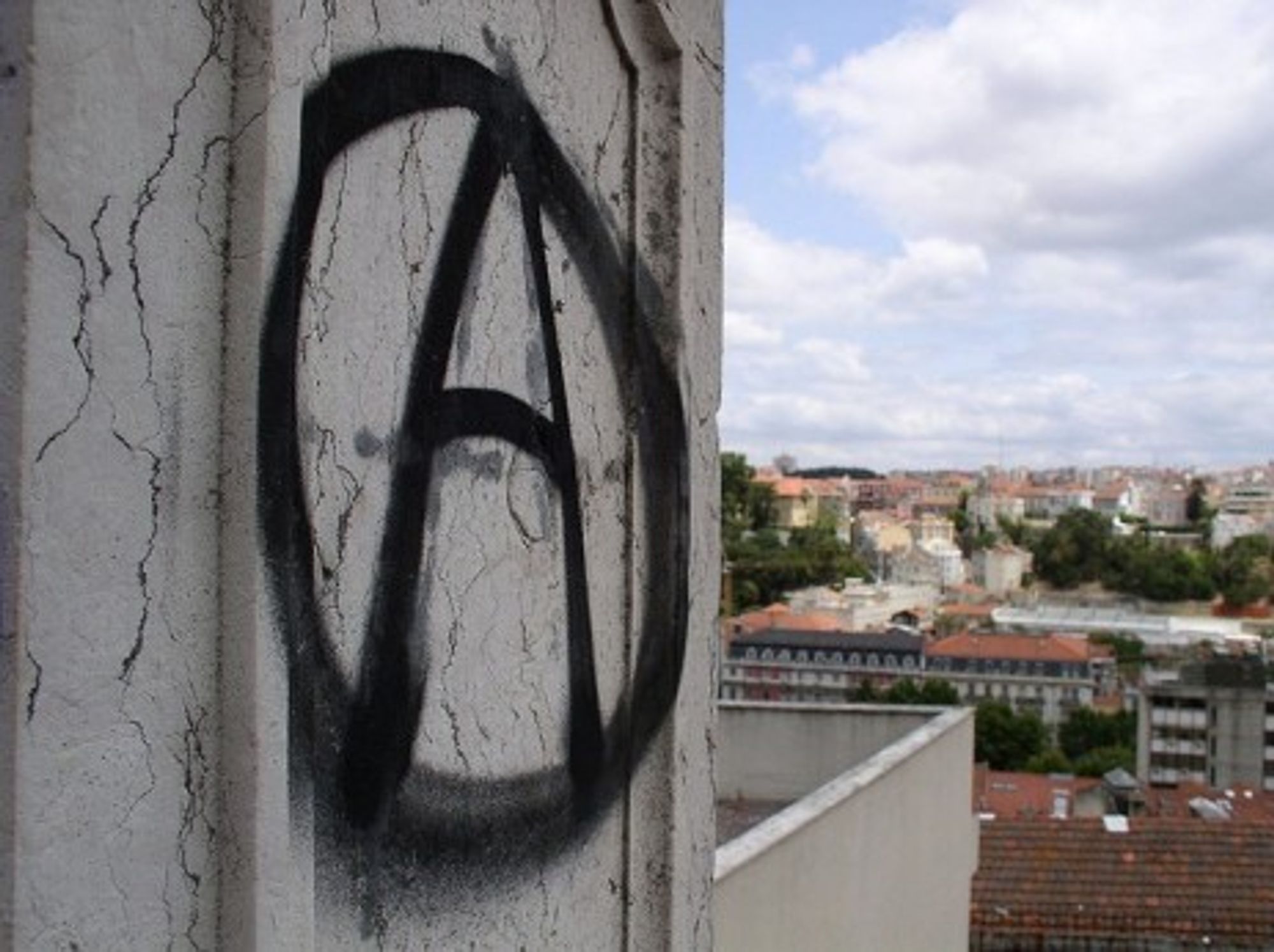 Anarchist graffiti in Lisbon, Portugal