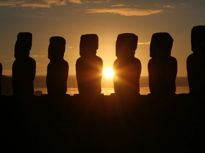 Ancient moai sculptures such as these will hopefully be returned to Easter Island in a swap