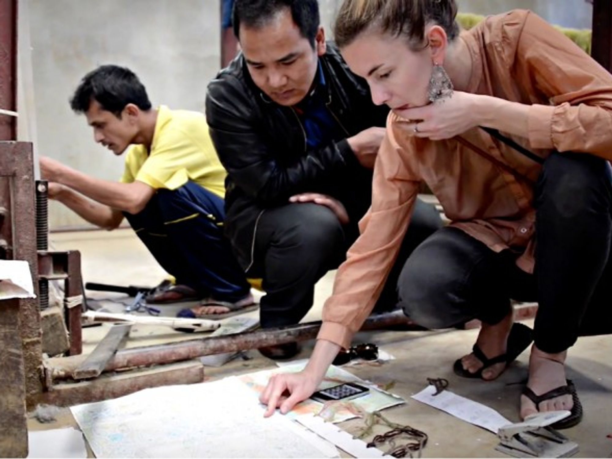 Anna Forsberg and Afghan craftsmen