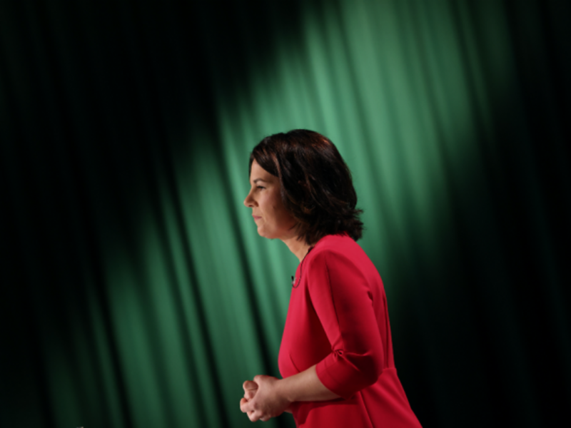 Annalena Baerbock speaking at the Greens Party virtual federal party in Berlin, June 12, 2021
