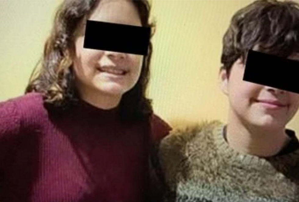 Anonymized photo of Argentine teenagers ​Leila and Iván