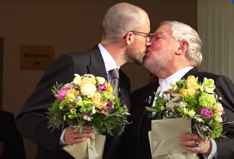 Anselm Bilgri (right) and his partner