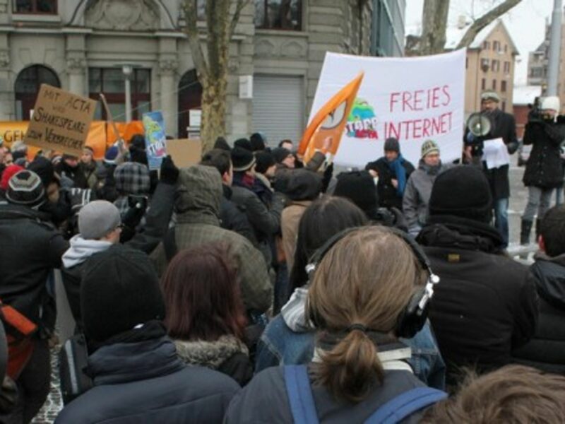 Anti-ACTA protest in Zurich in February (floheinstein)