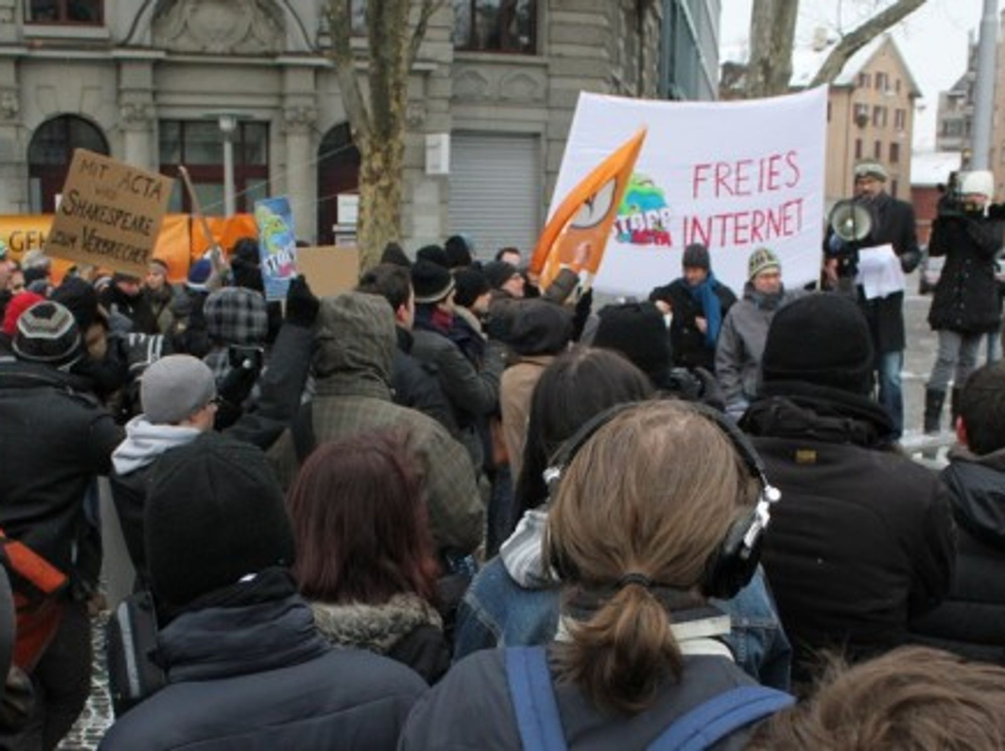 Anti-ACTA protest in Zurich in February (floheinstein)