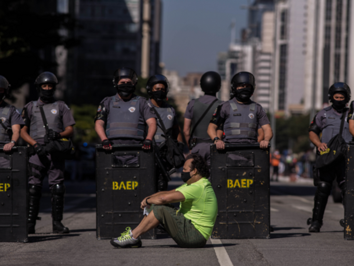 Anti-government protest in Sao Paulo on May 31