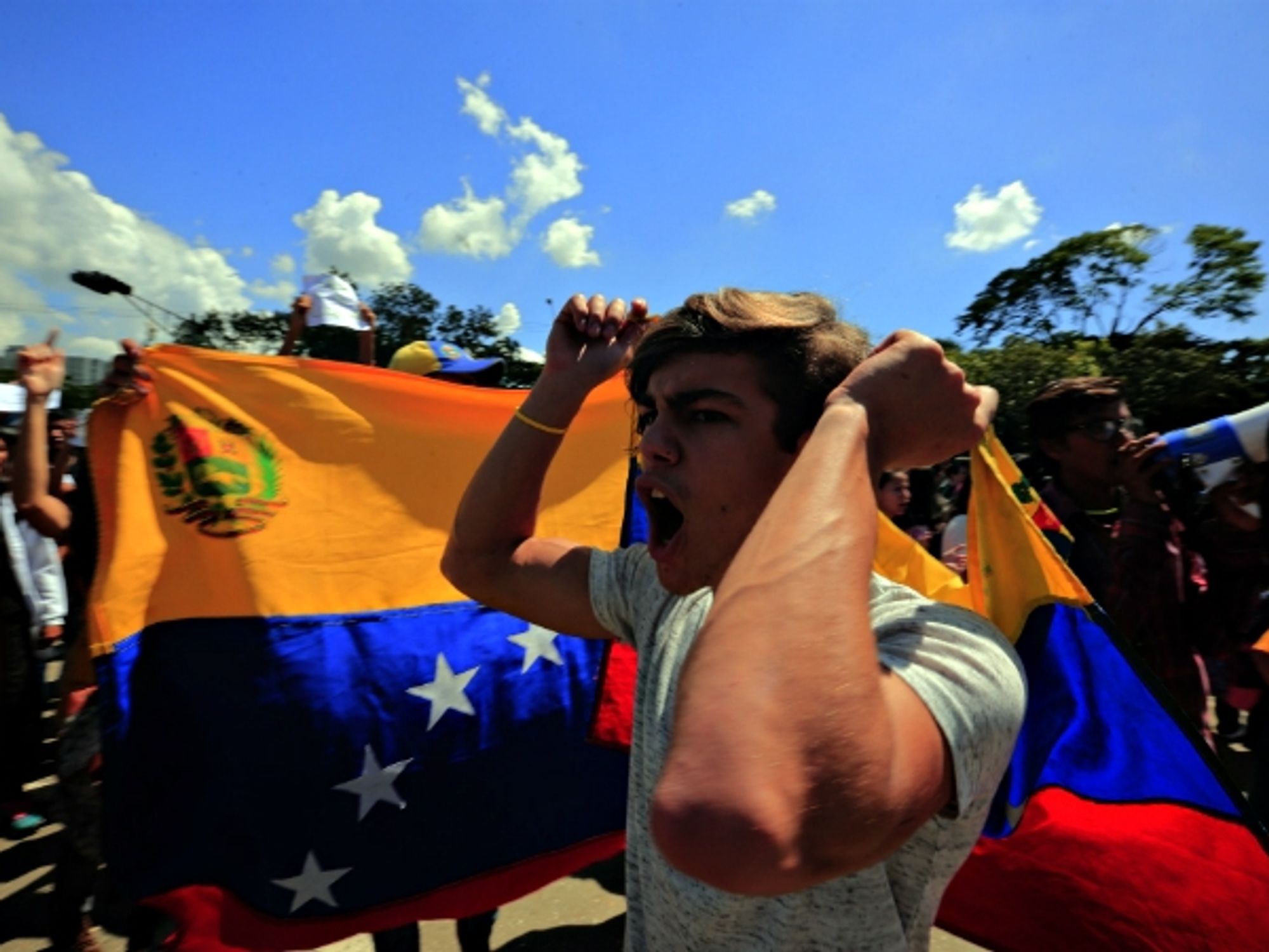 Anti-Maduro protests in Valencia, Venezuela, on Oct. 24