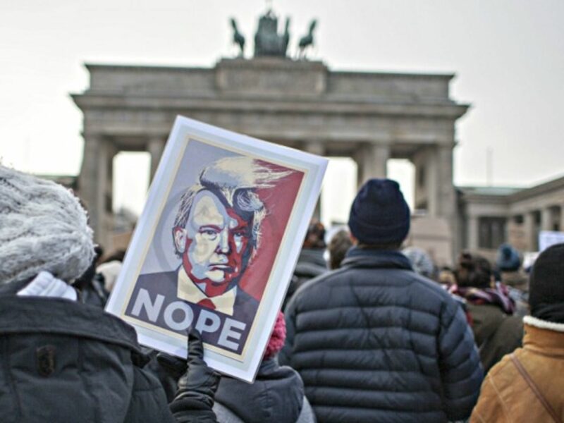 Anto-Trump protests in Berlin on Feb. 4