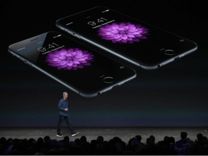 Apple CEO Tim Cook unveils the new iPhones 6 and 6 Plus