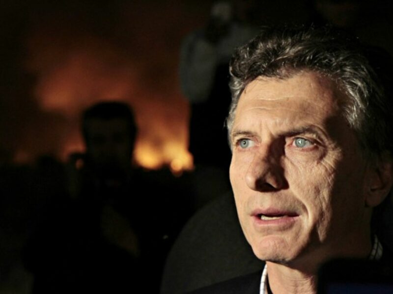 Argentine President Mauricio Macri in Puerto Madero, Argentina