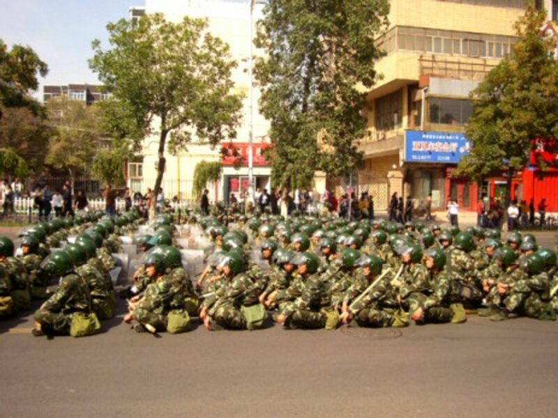 Armed Police soldiers in Urumqi